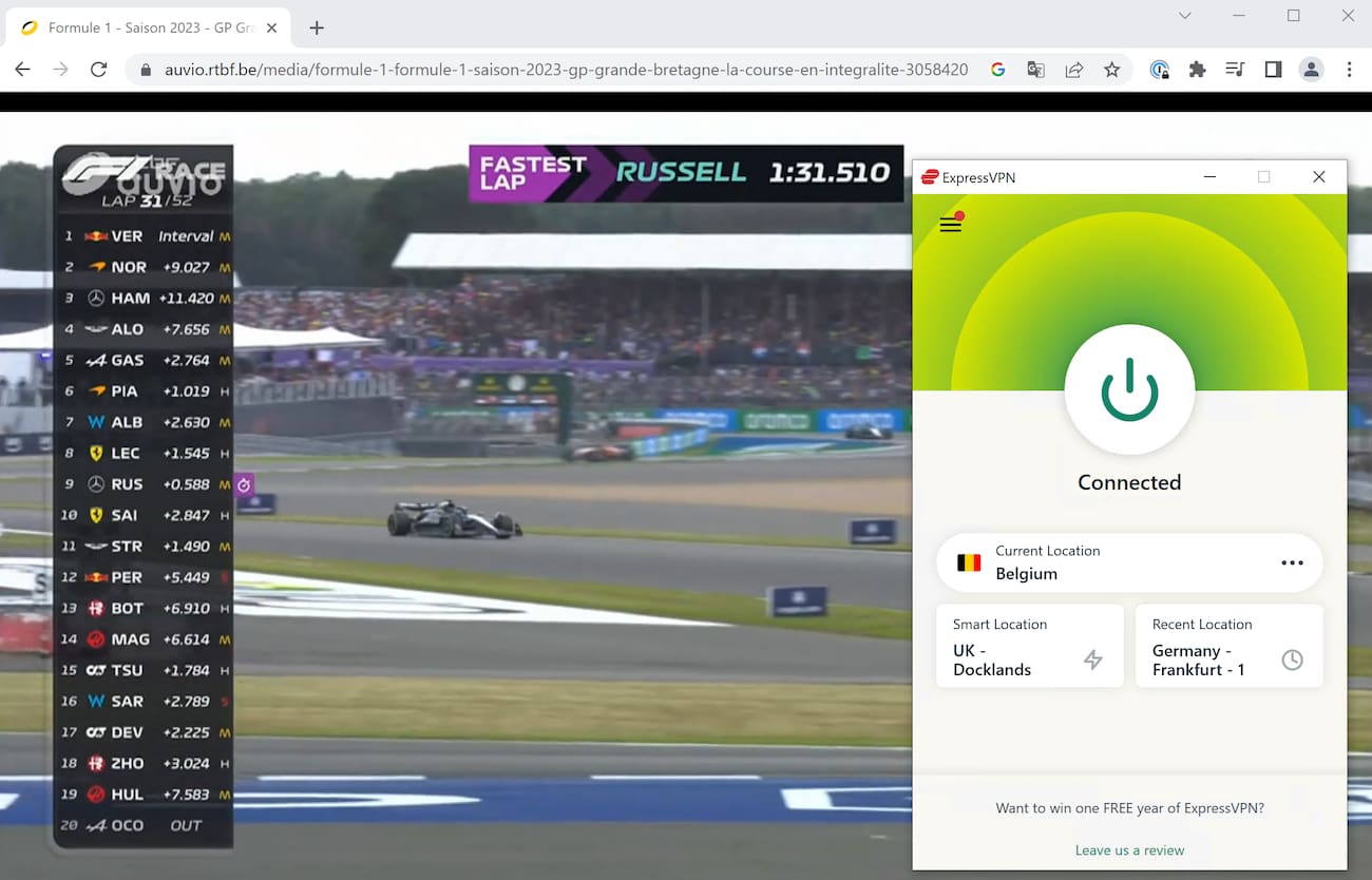 best streaming sites for f1