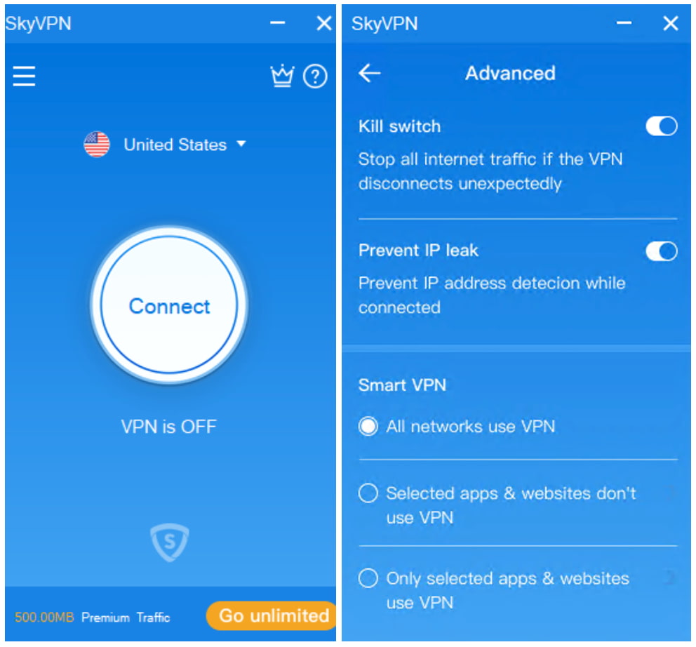 SkyVPN on Windows.