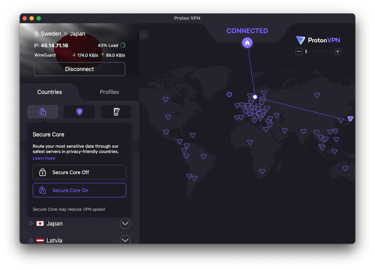 Proton VPN's Secure Core Servers