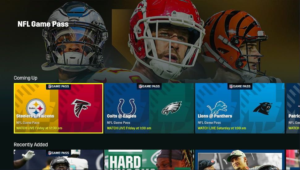 nfl game pass roku