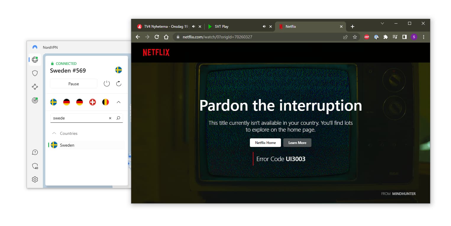 NordVPN med Netflix