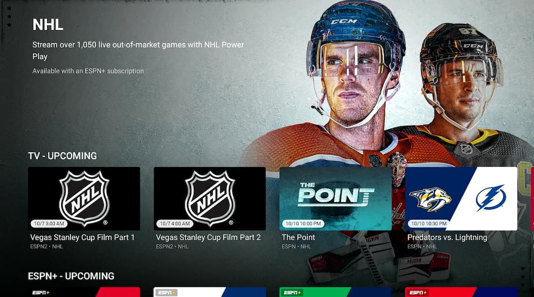 How to Watch Blackout NHL Games on ESPN+ (and NHL.tv)