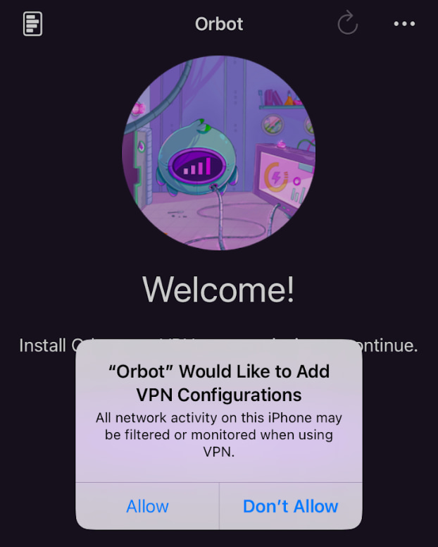 Orbot VPN configurations