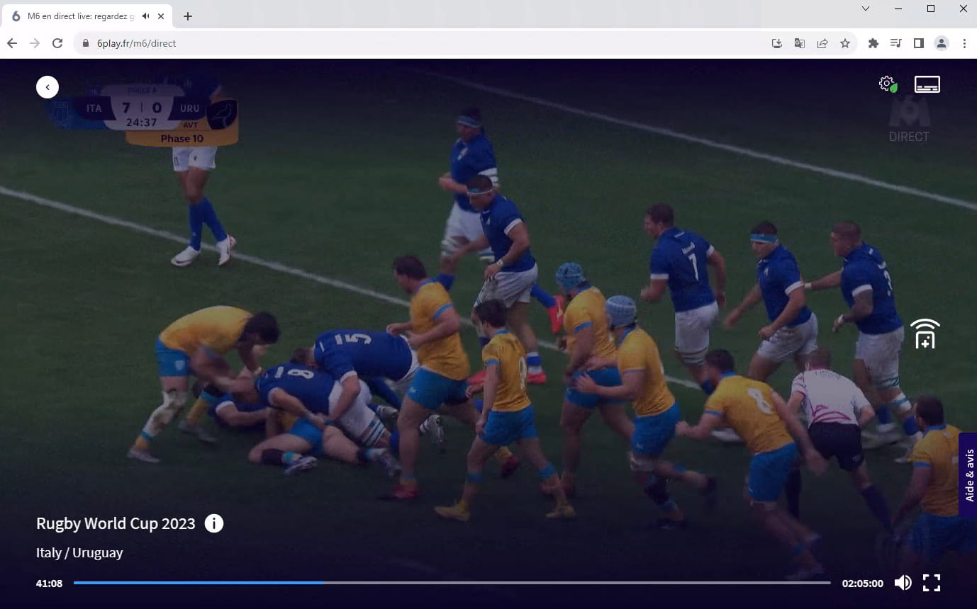 Streaming the Rugby World Cup on 6play