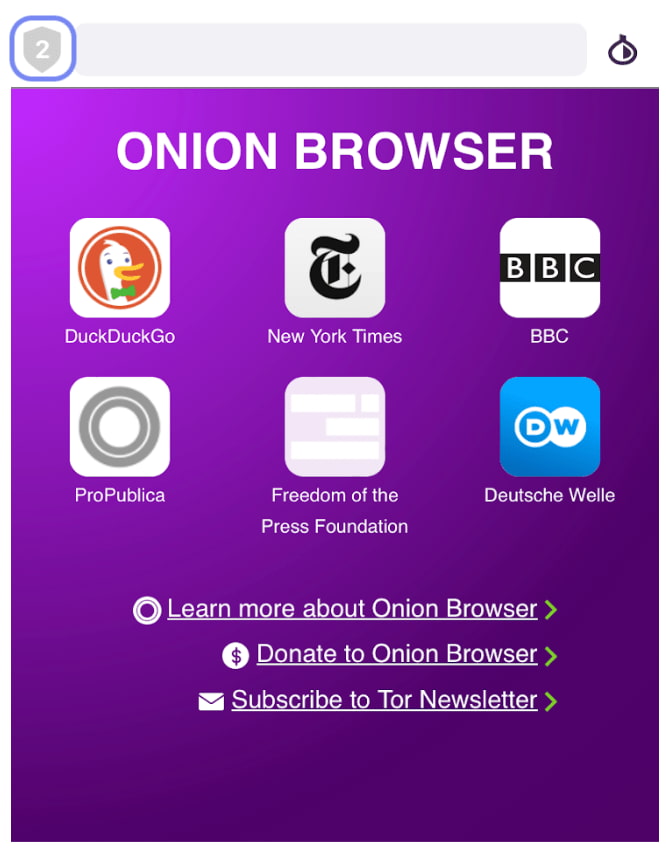 Onion browser on iOS