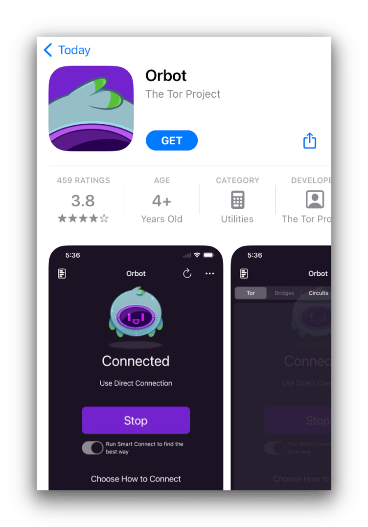 Install Orbot from App Store
