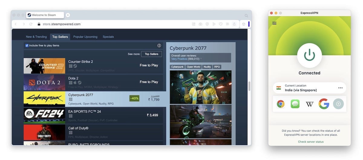 Unblocking Steam India with ExpressVPN