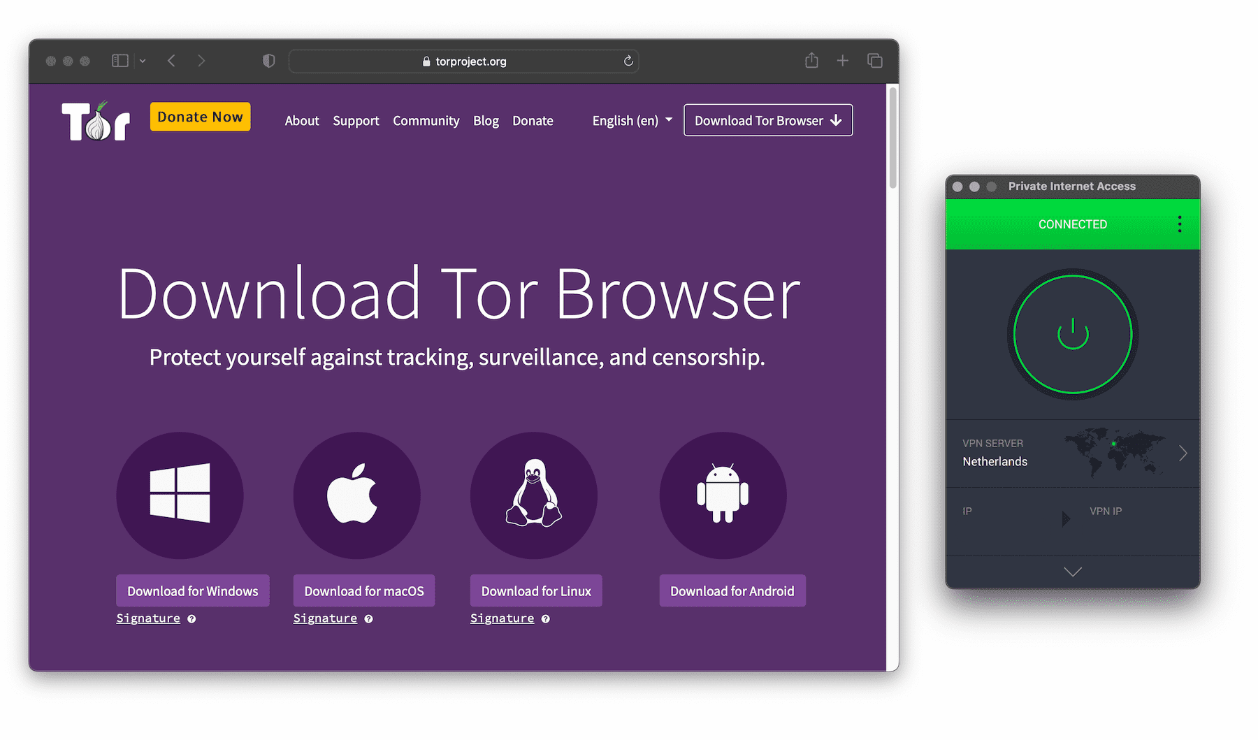 Tor project website