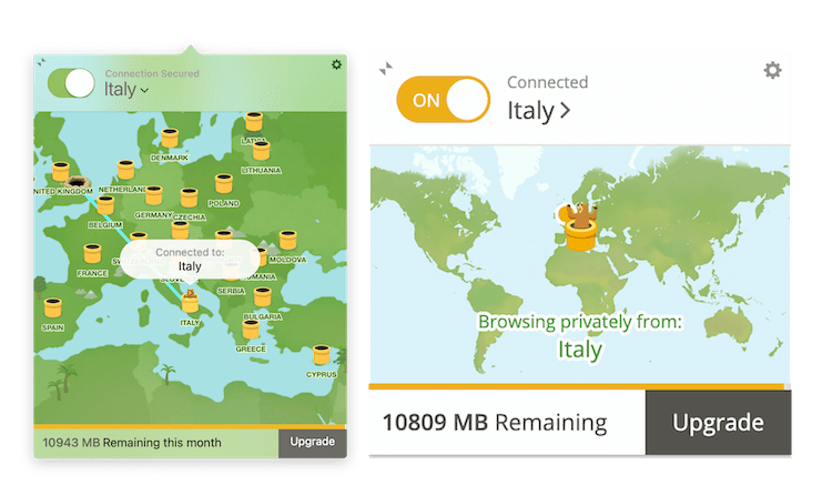 Server italiani gratuiti di TunnelBear