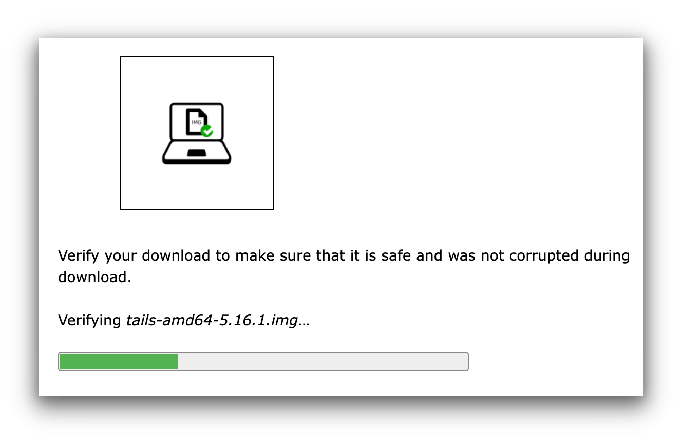 Verifying Tails download