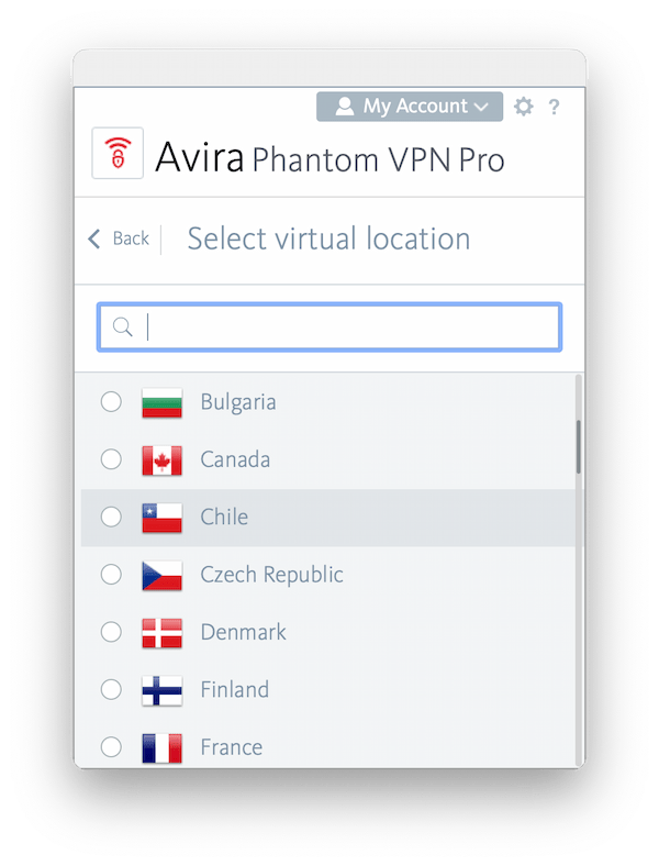 Avira Phantom Server Locations