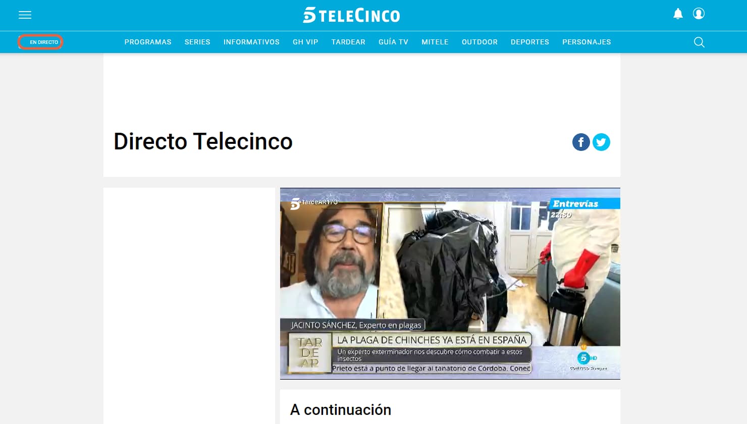 Cómo ver Telecinco en directo