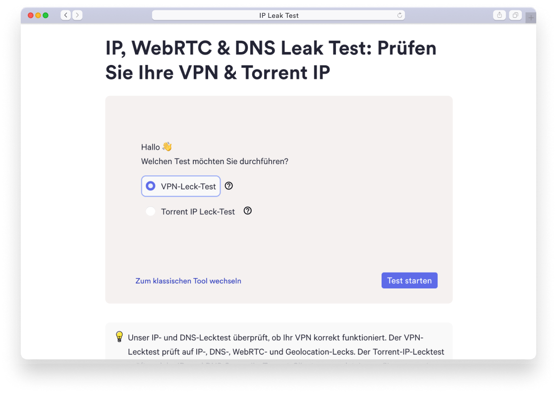 IP Leak Test