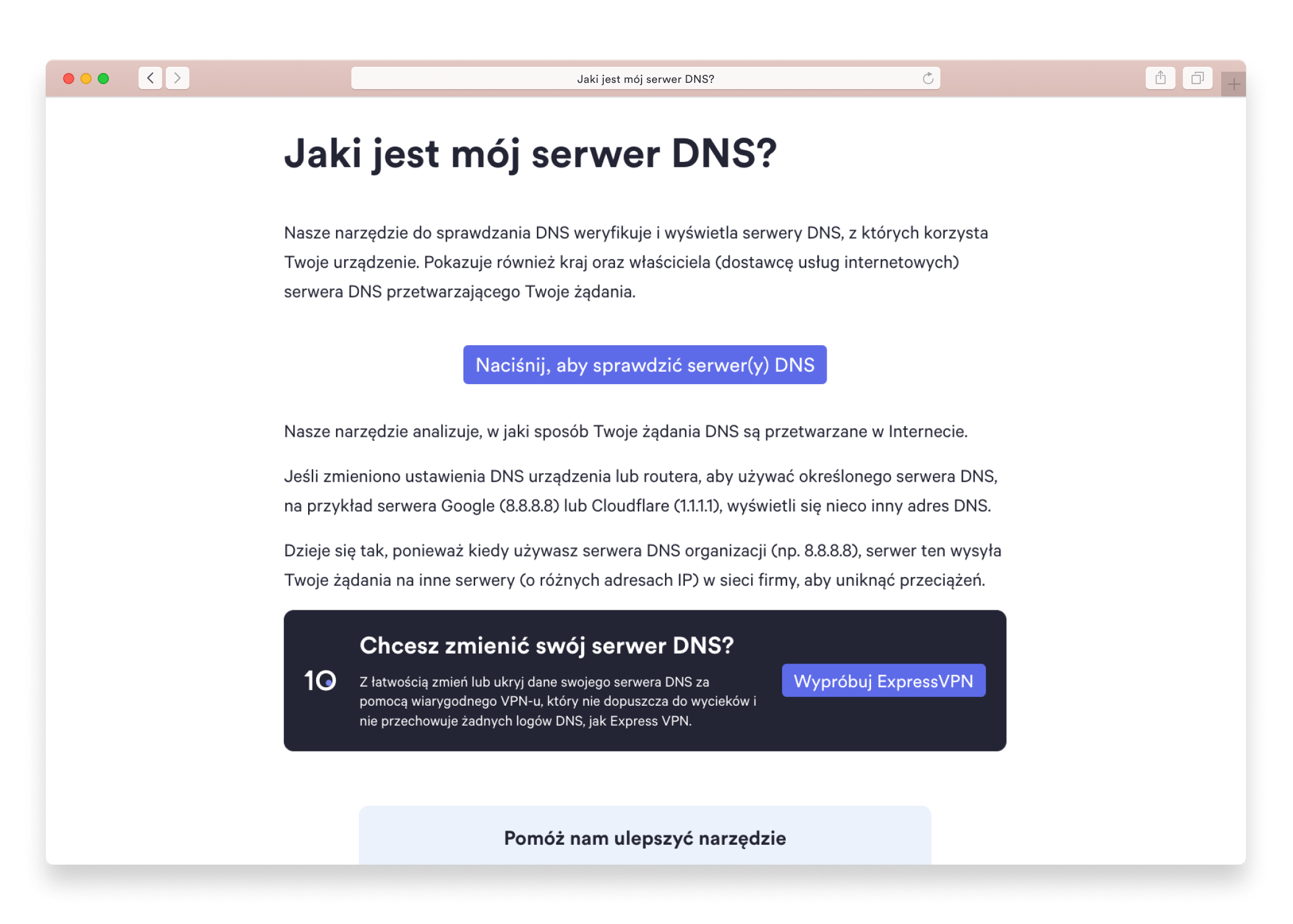 Jaki jest mój serwer DNS?