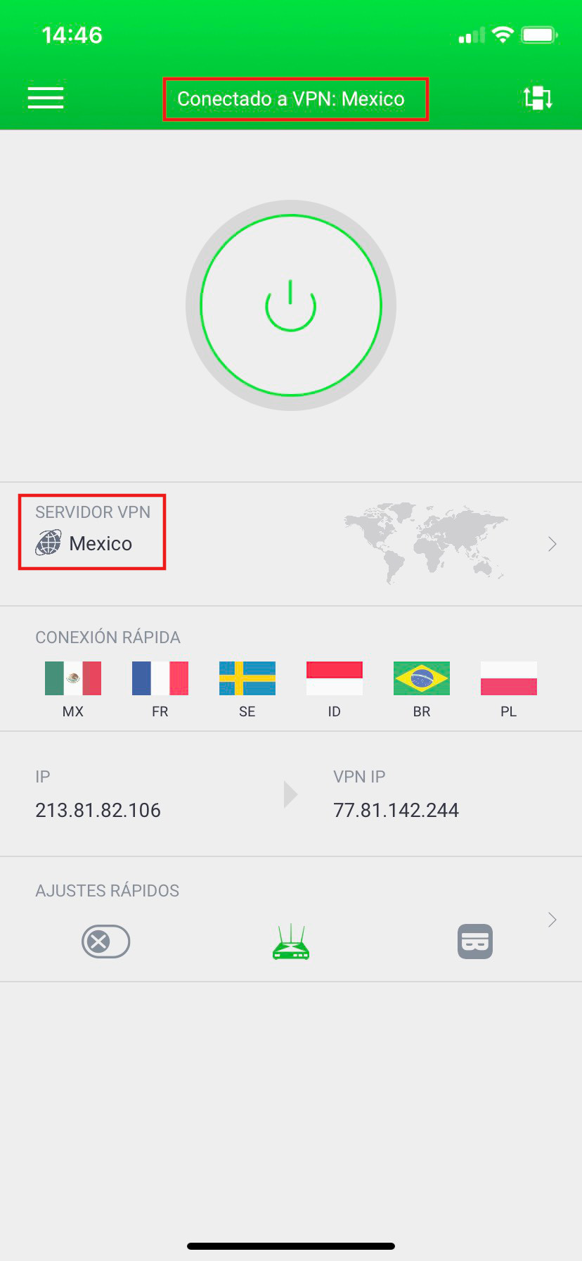 PIA conectada a su servidor en México