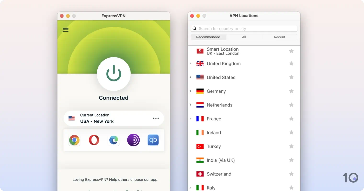 Aplikasi gratis ExpressVPN untuk macOS