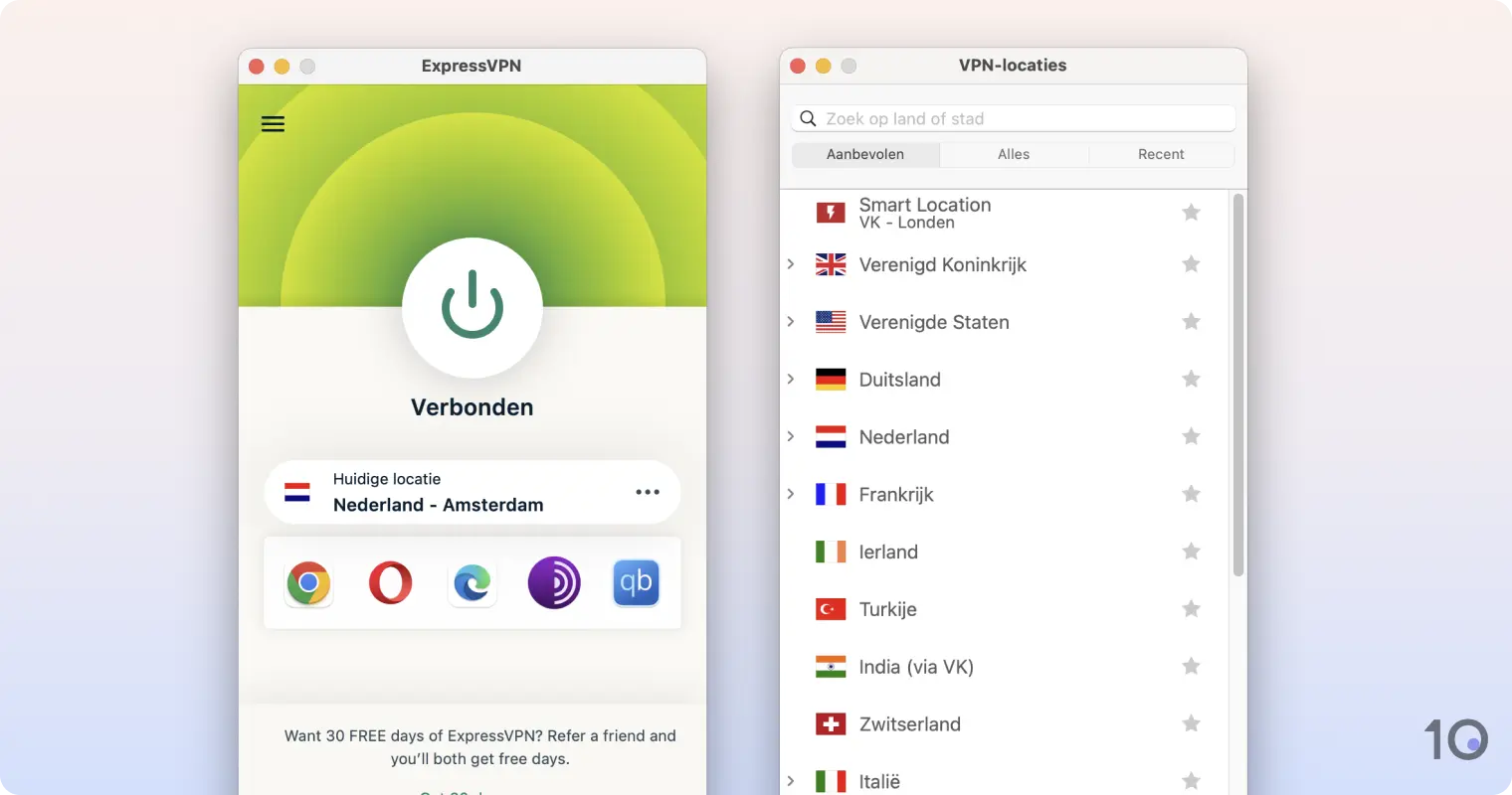 ExpressVPN's gratis VPN-app voor macOS