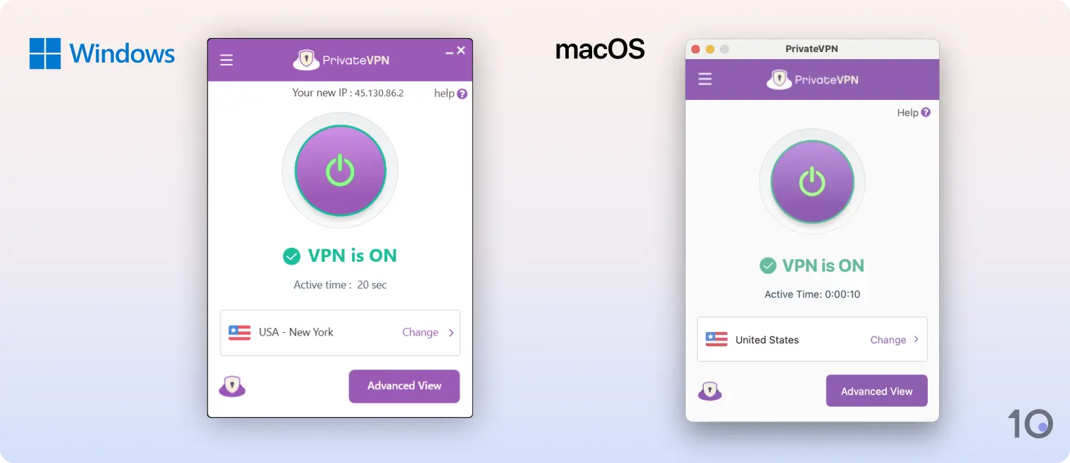 Aplikasi PrivateVPN untuk Windows dan macOS