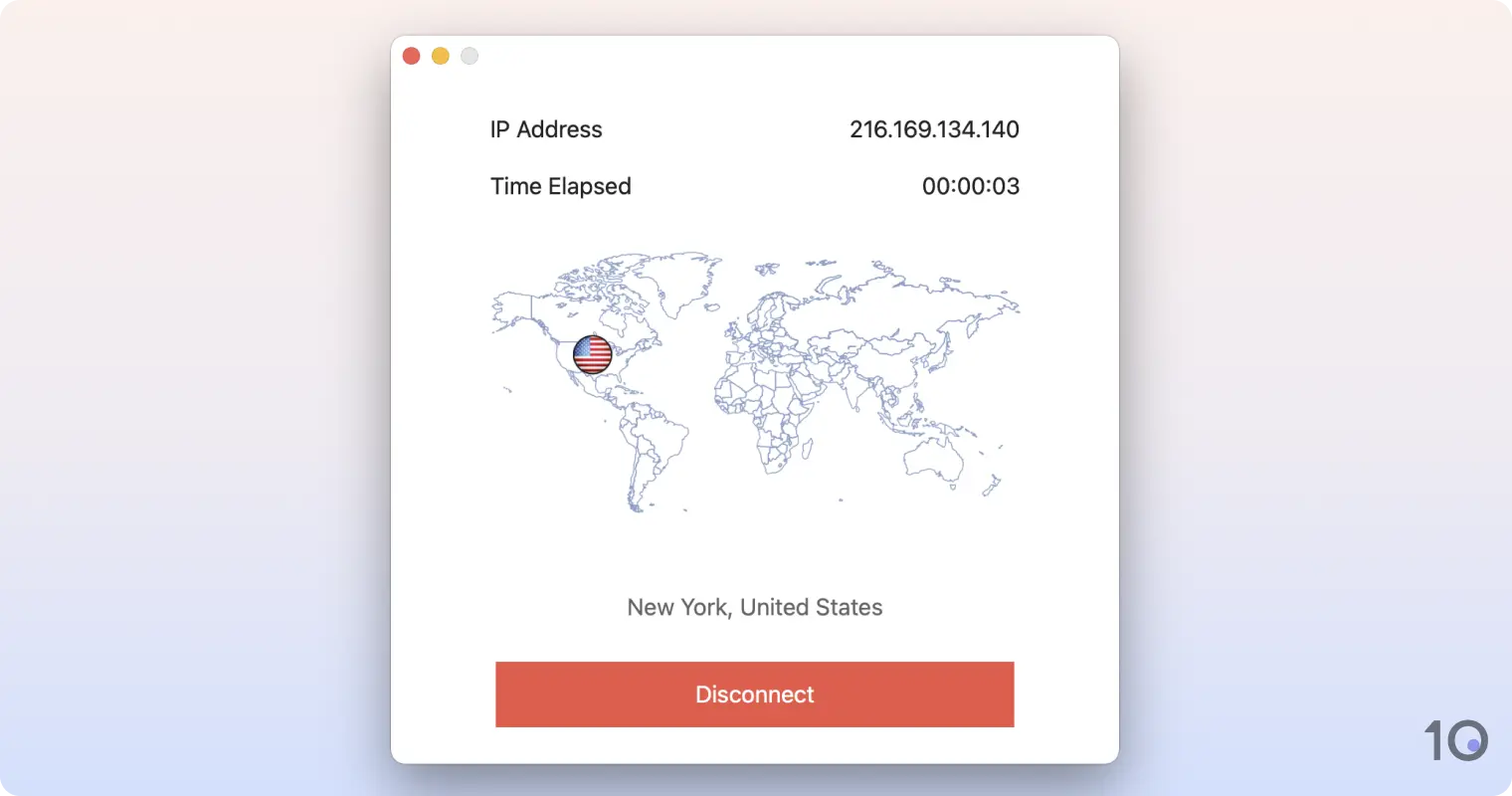 StrongVPN's app for macOS