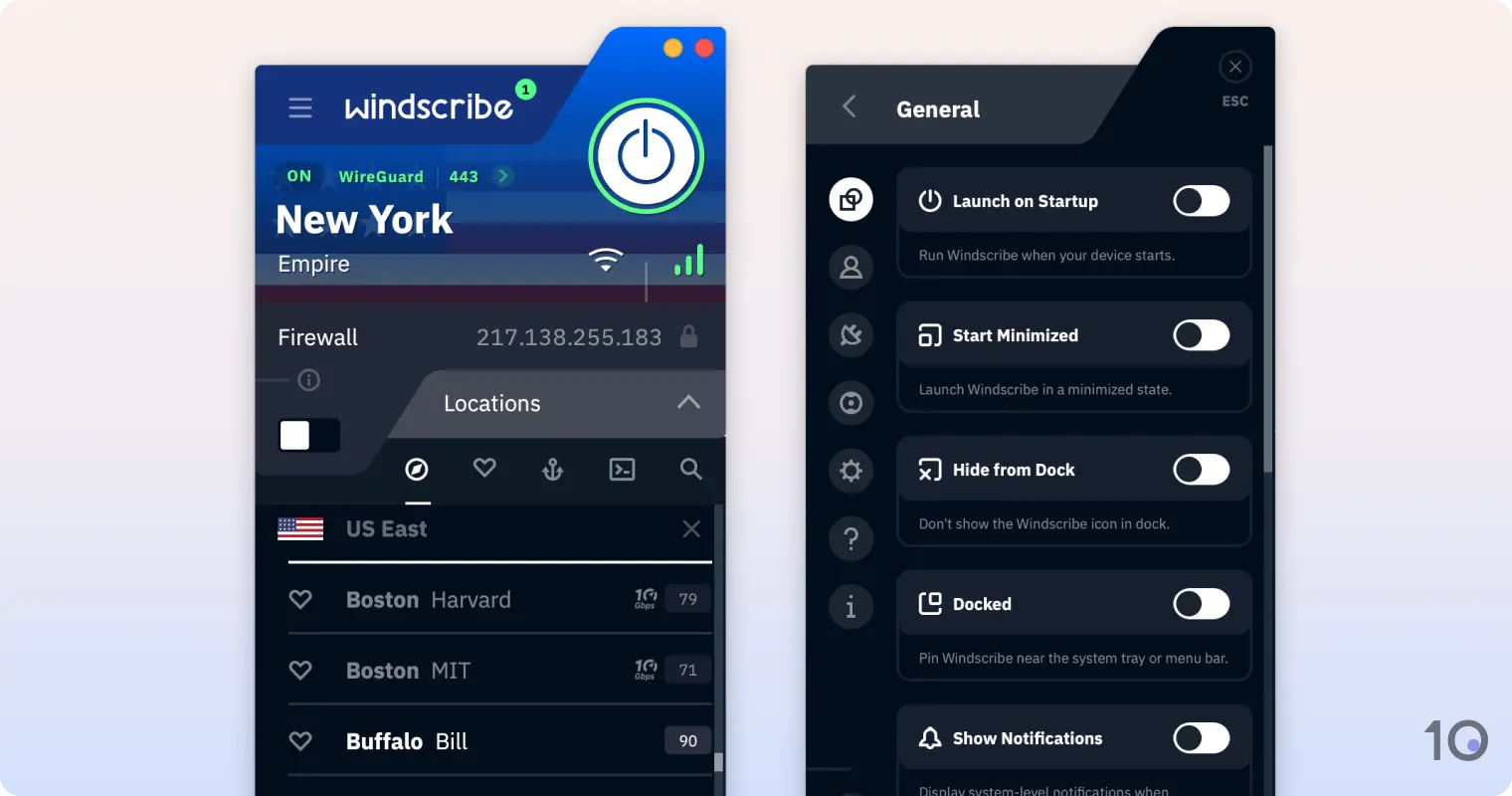 Windscribe VPN의 macOS용 무료 앱