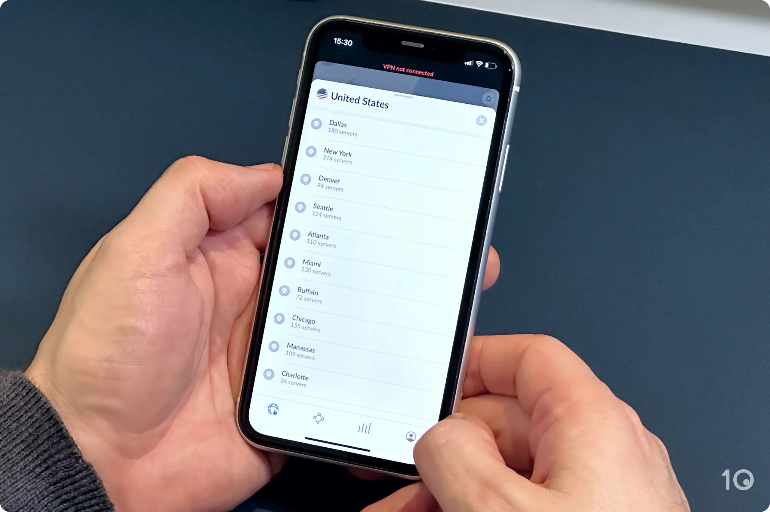 NordVPN City Level Server auf iOS