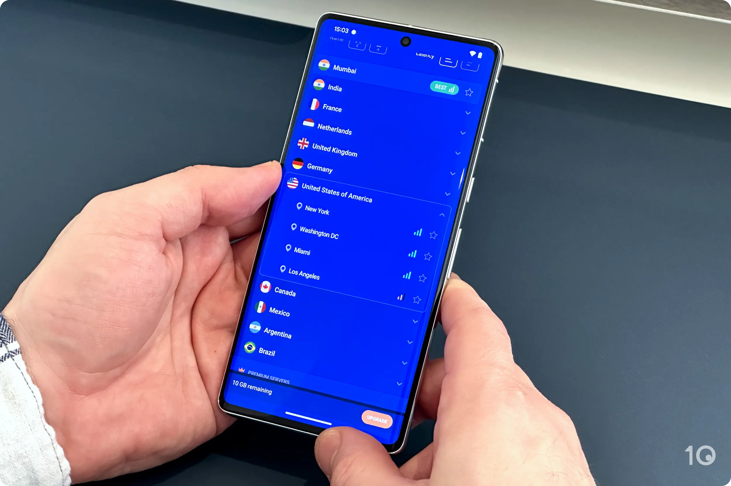 PrivadoVPN Servidores gratuitos de Estados Unidos en dispositivos móviles.