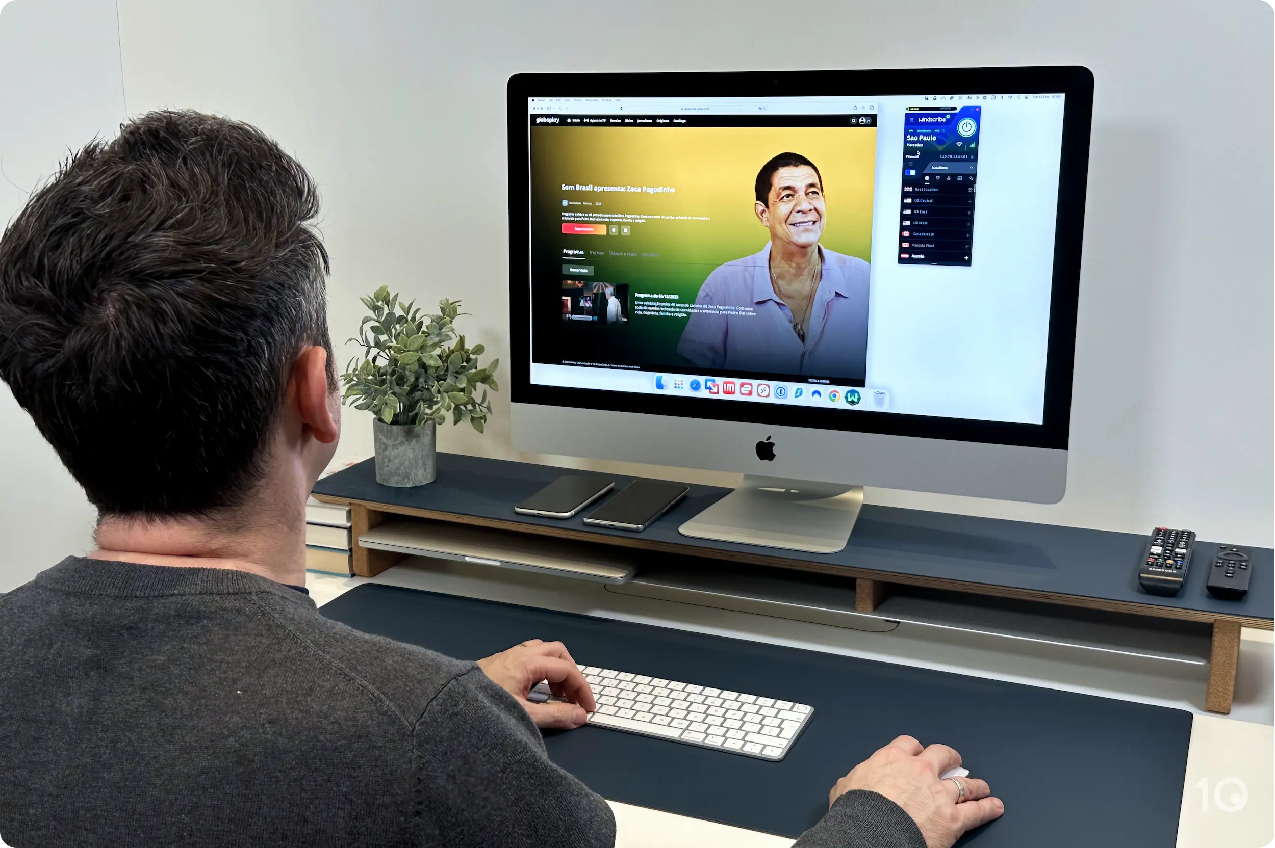 Windscribe com Globoplay no macOS