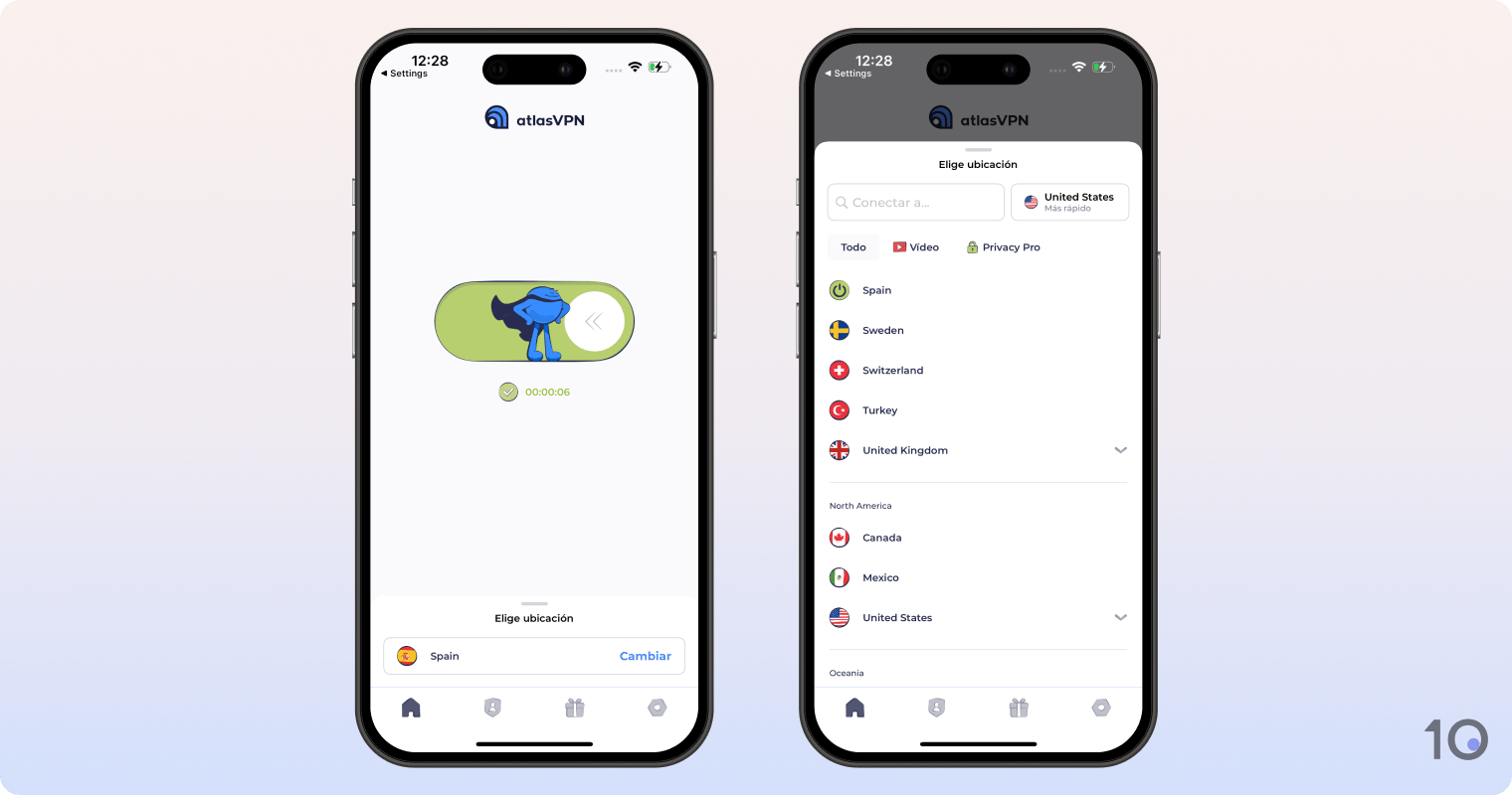 Atlas VPN Gratis en iOS
