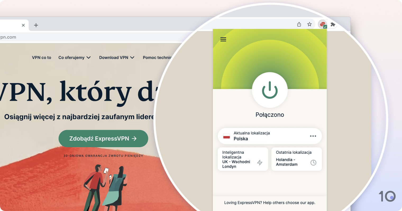 Rozszerzenie przeglądarki ExpressVPN dla Chrome