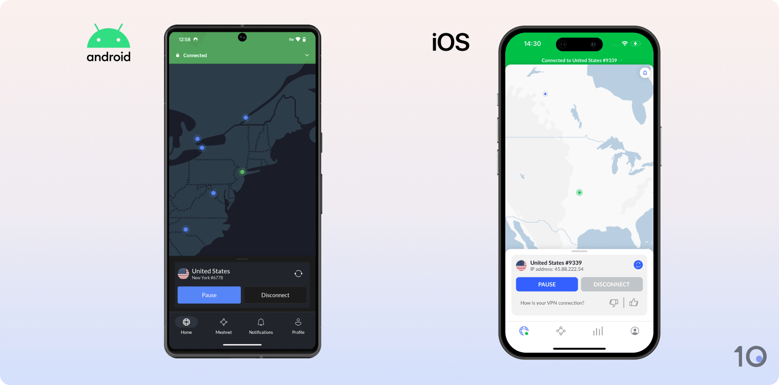 Aplikasi NordVPN untuk Android dan iOS