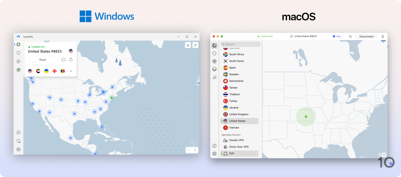 Aplikasi NordVPN untuk Windows dan macOS