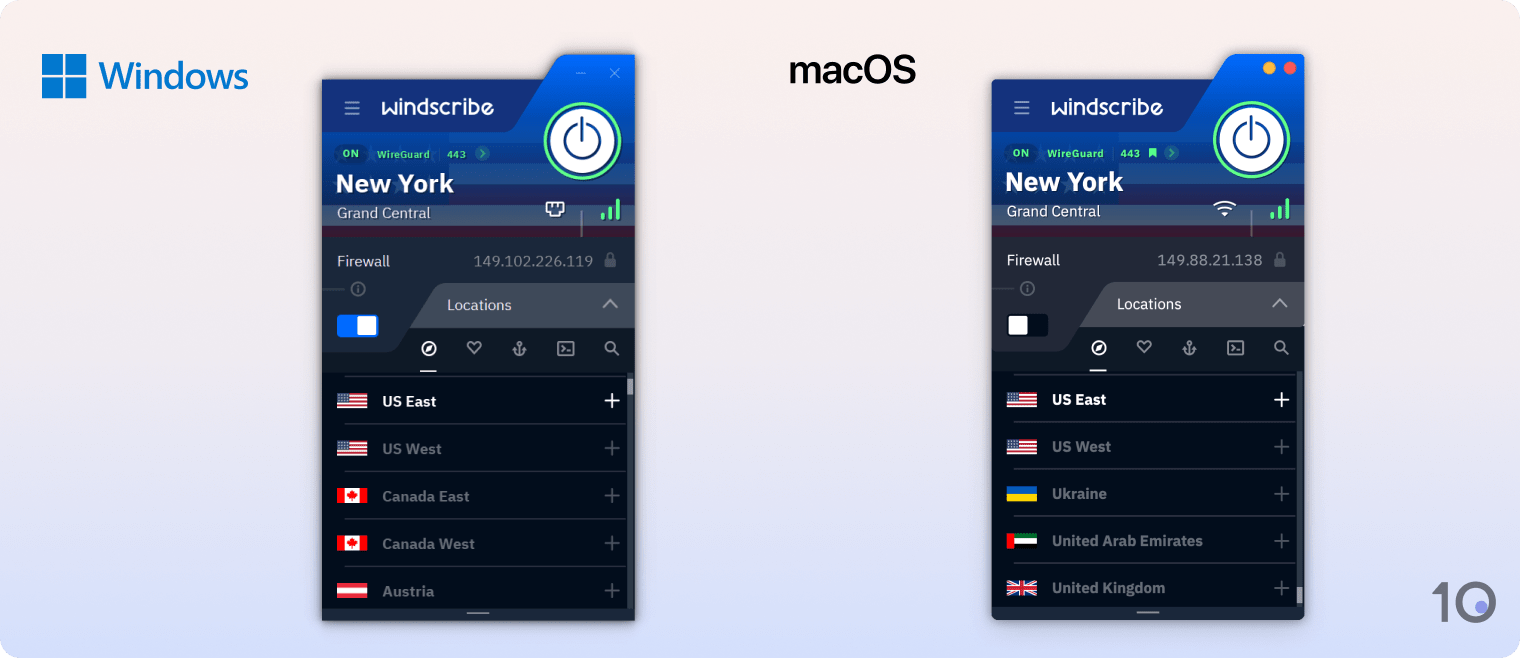 Windscribe VPNs appar för Windows och macOS