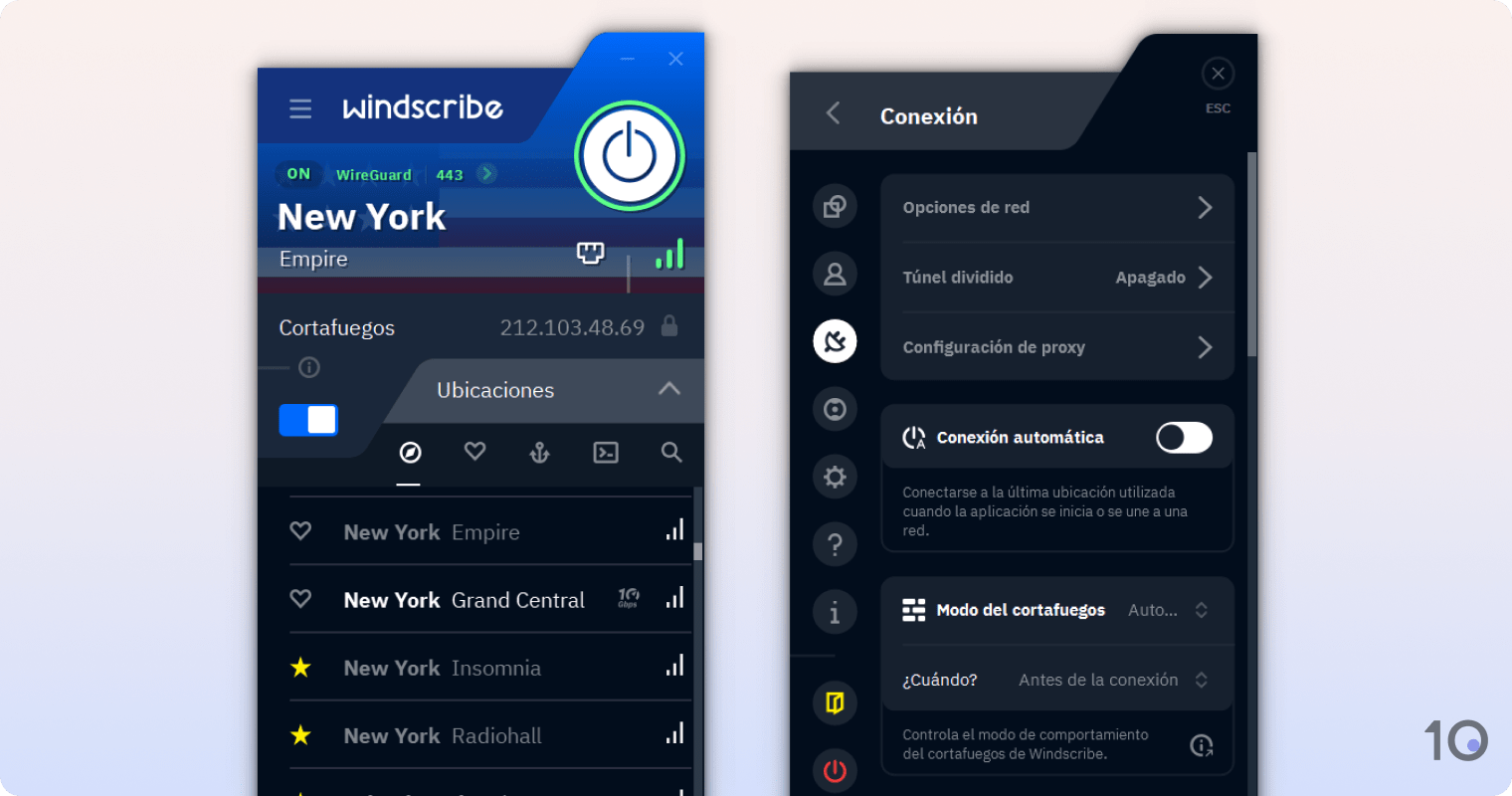 Aplicación VPN gratis de Windscribe para Windows