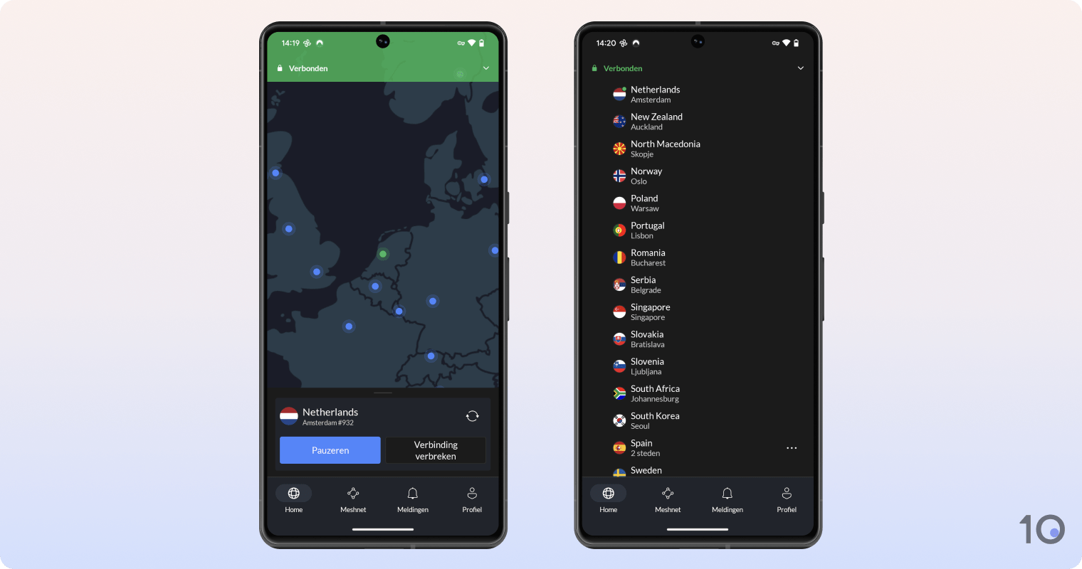 NordVPN's app voor Android