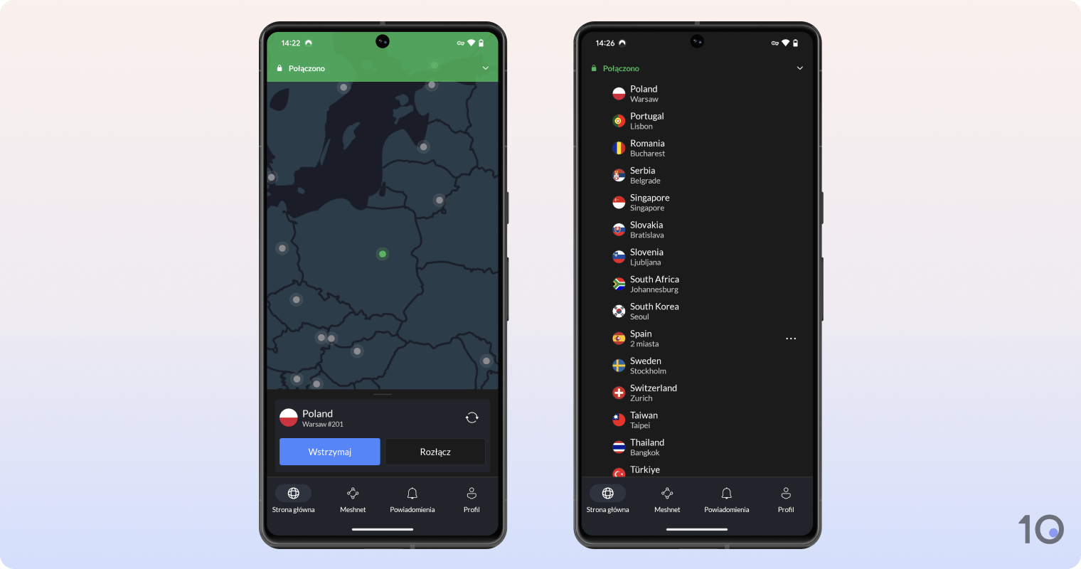 Aplikacja NordVPN na Androida