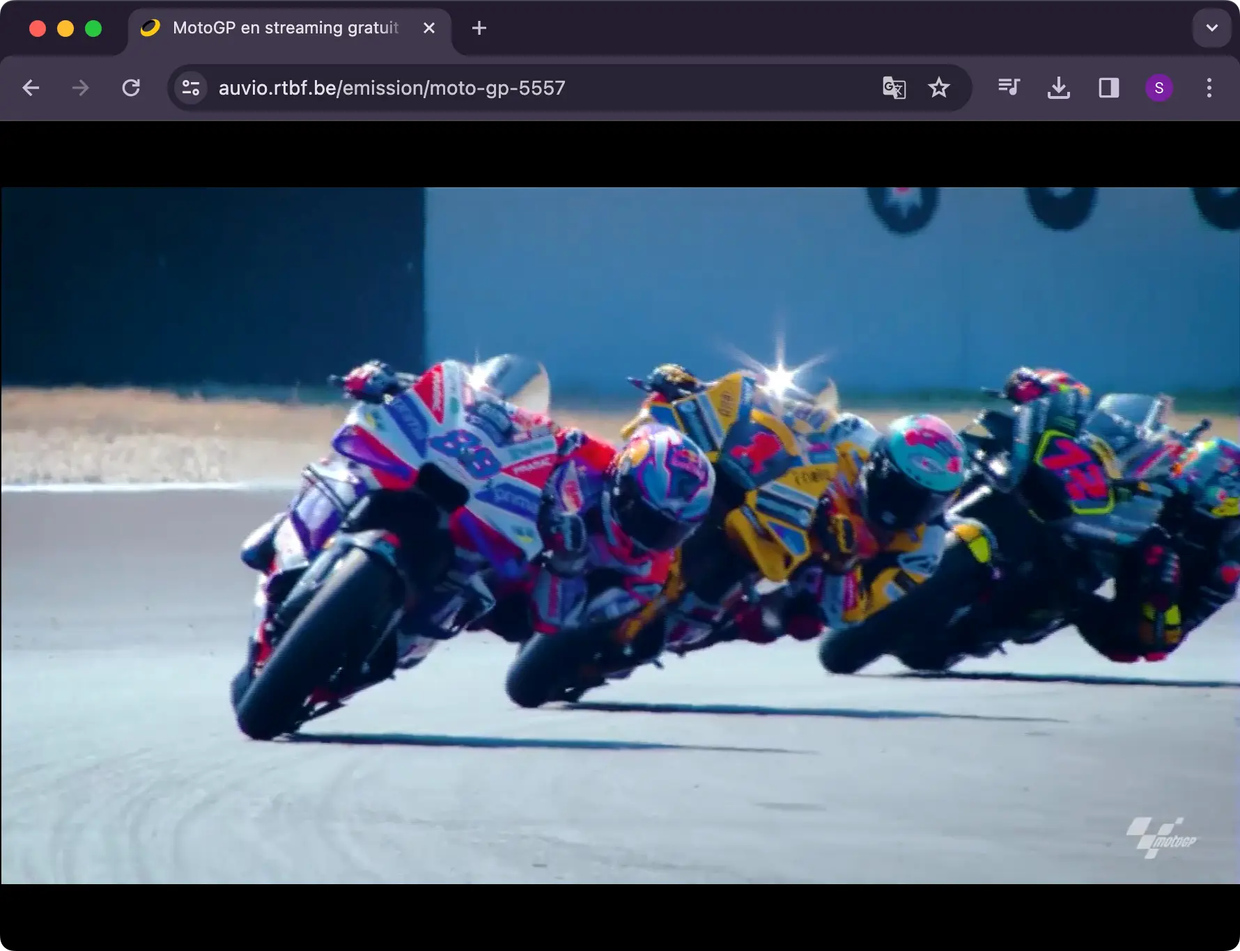 Streaming wyścigów MotoGP na żywo za pomocą RTBF