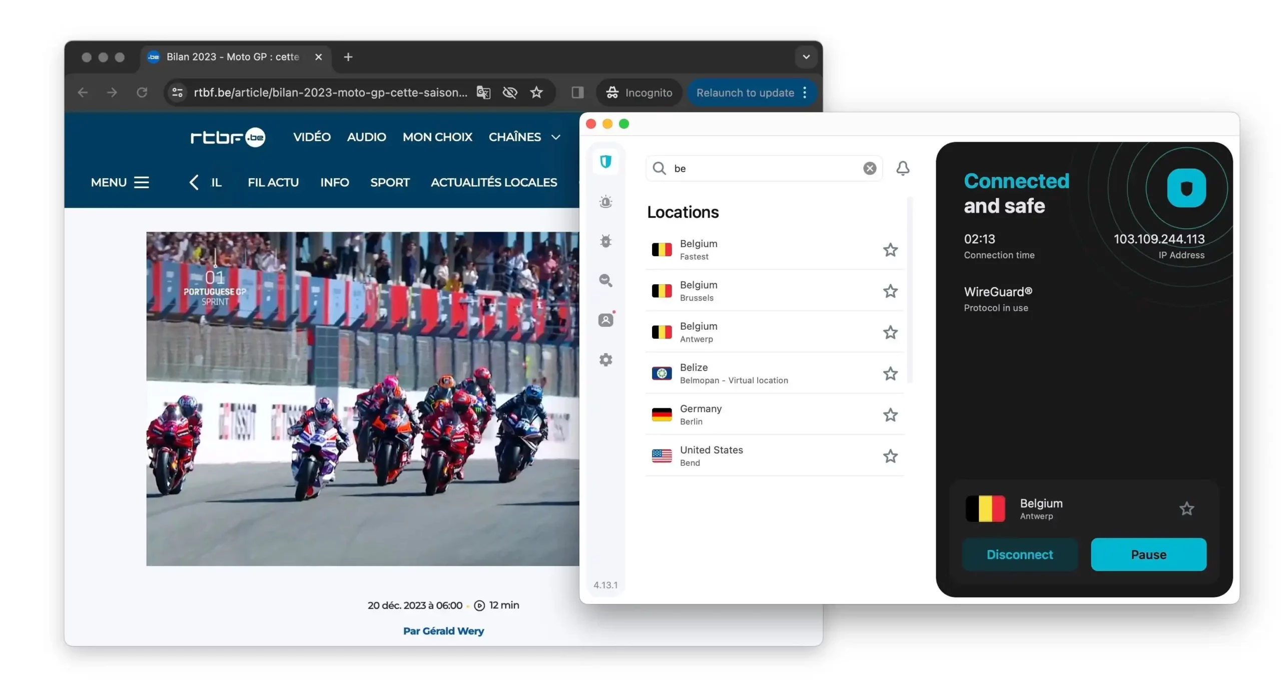 Używanie Surfshark do oglądania wyścigów MotoGP