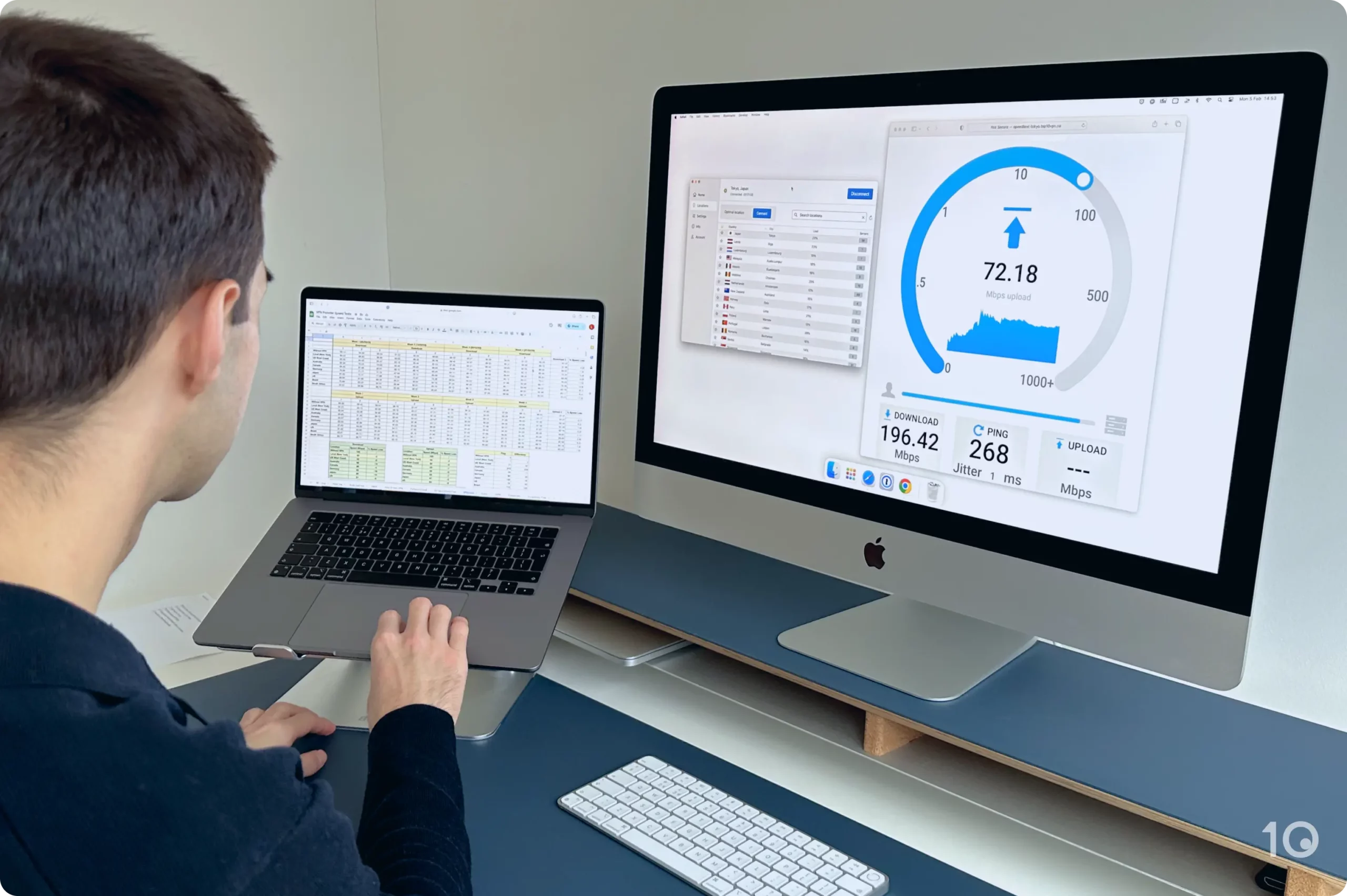 Testando as velocidades do IPVanish no macOS