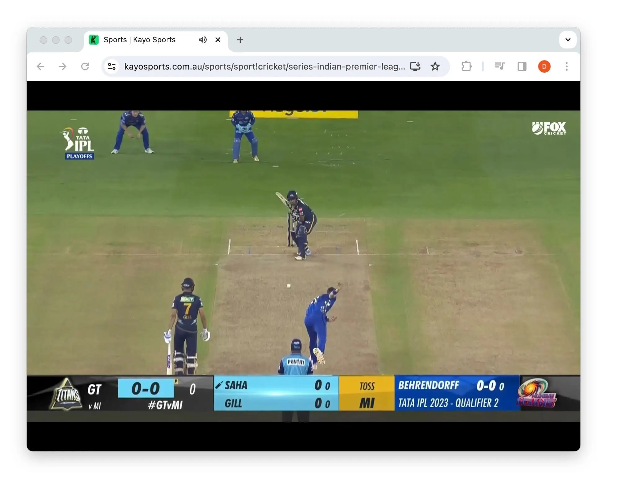 Watching the IPL on Kayo Sports