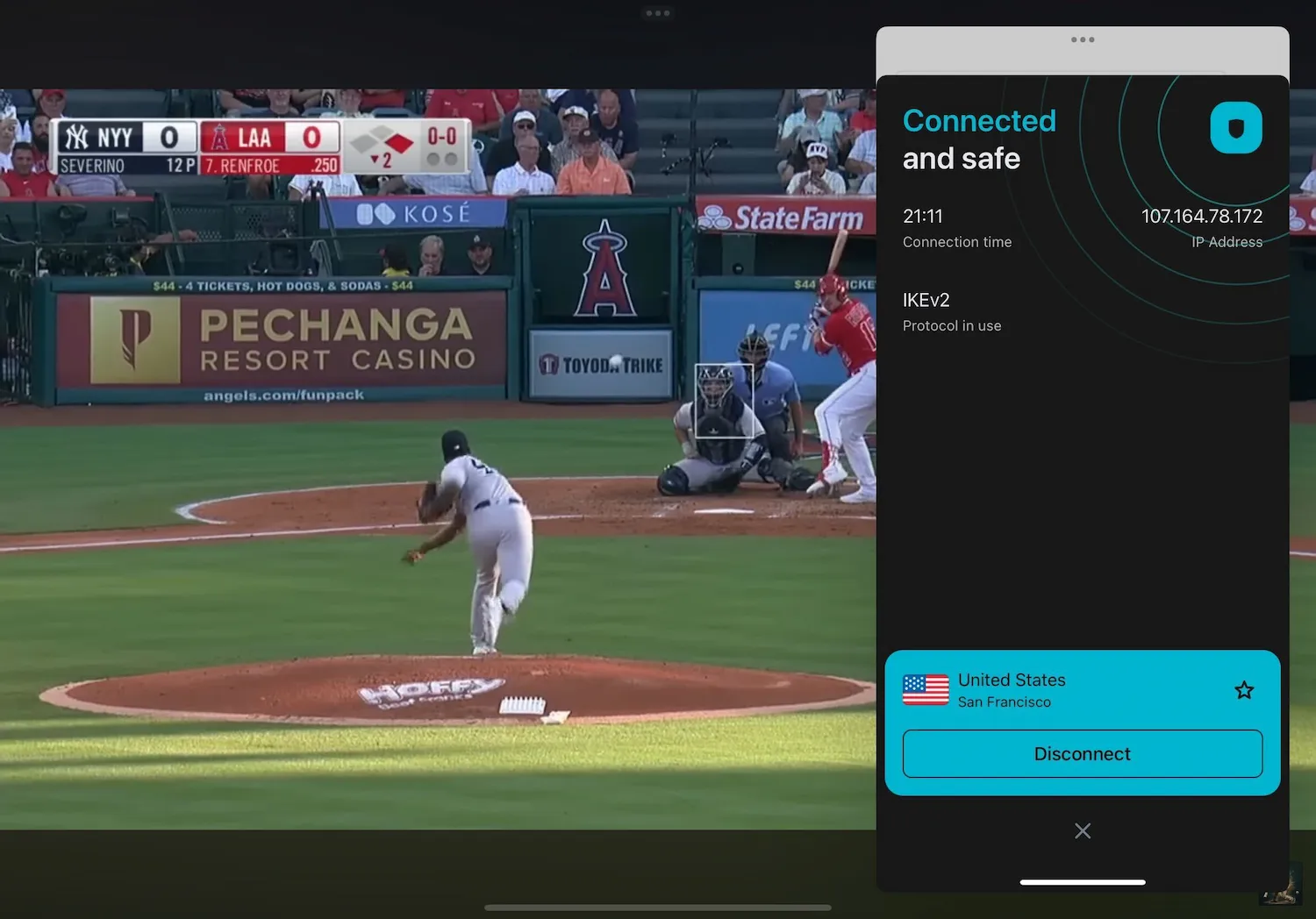 Using Surfshark on Android to watch MLB