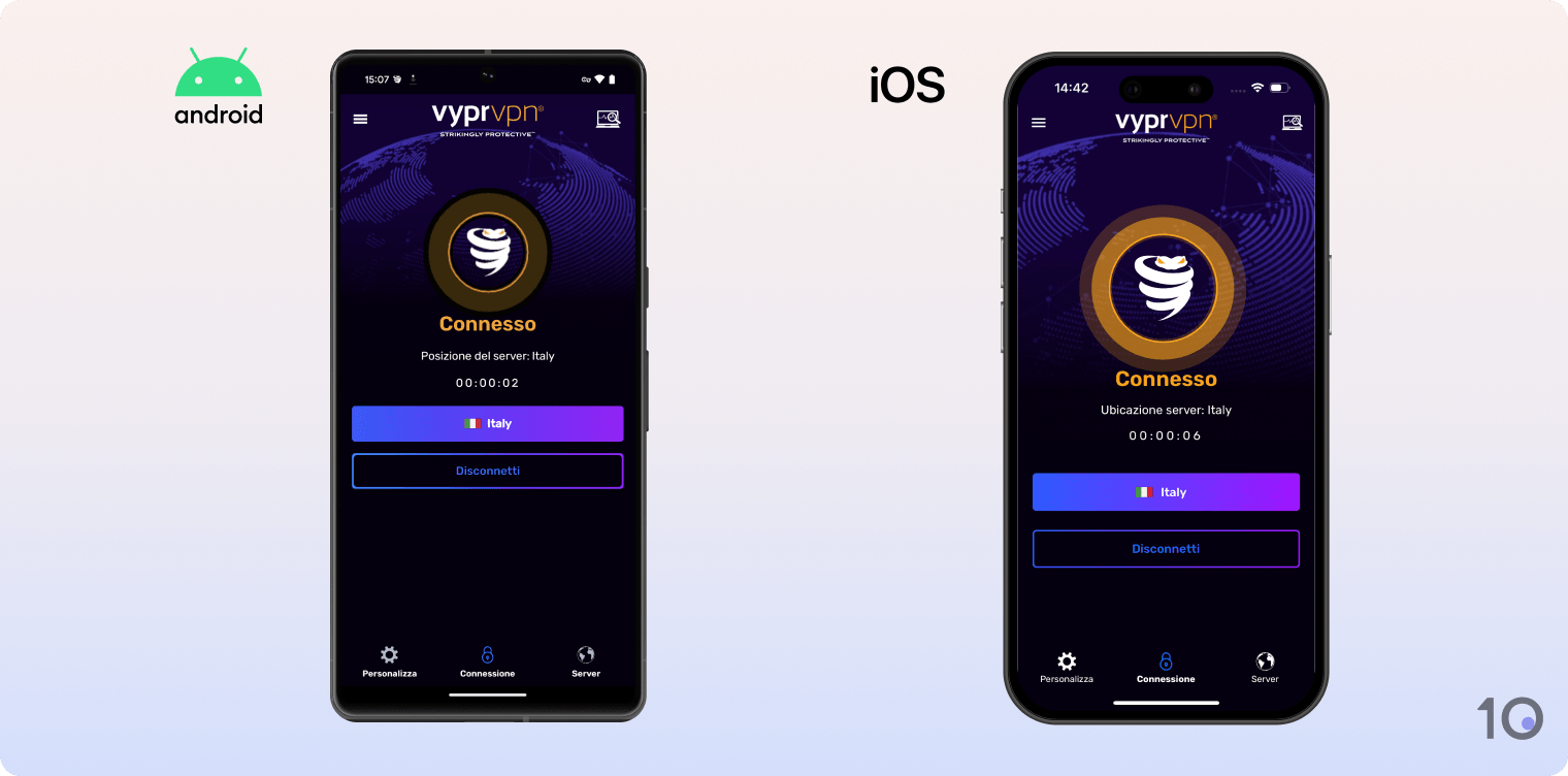 App di VyprVPN per Android e per iOS