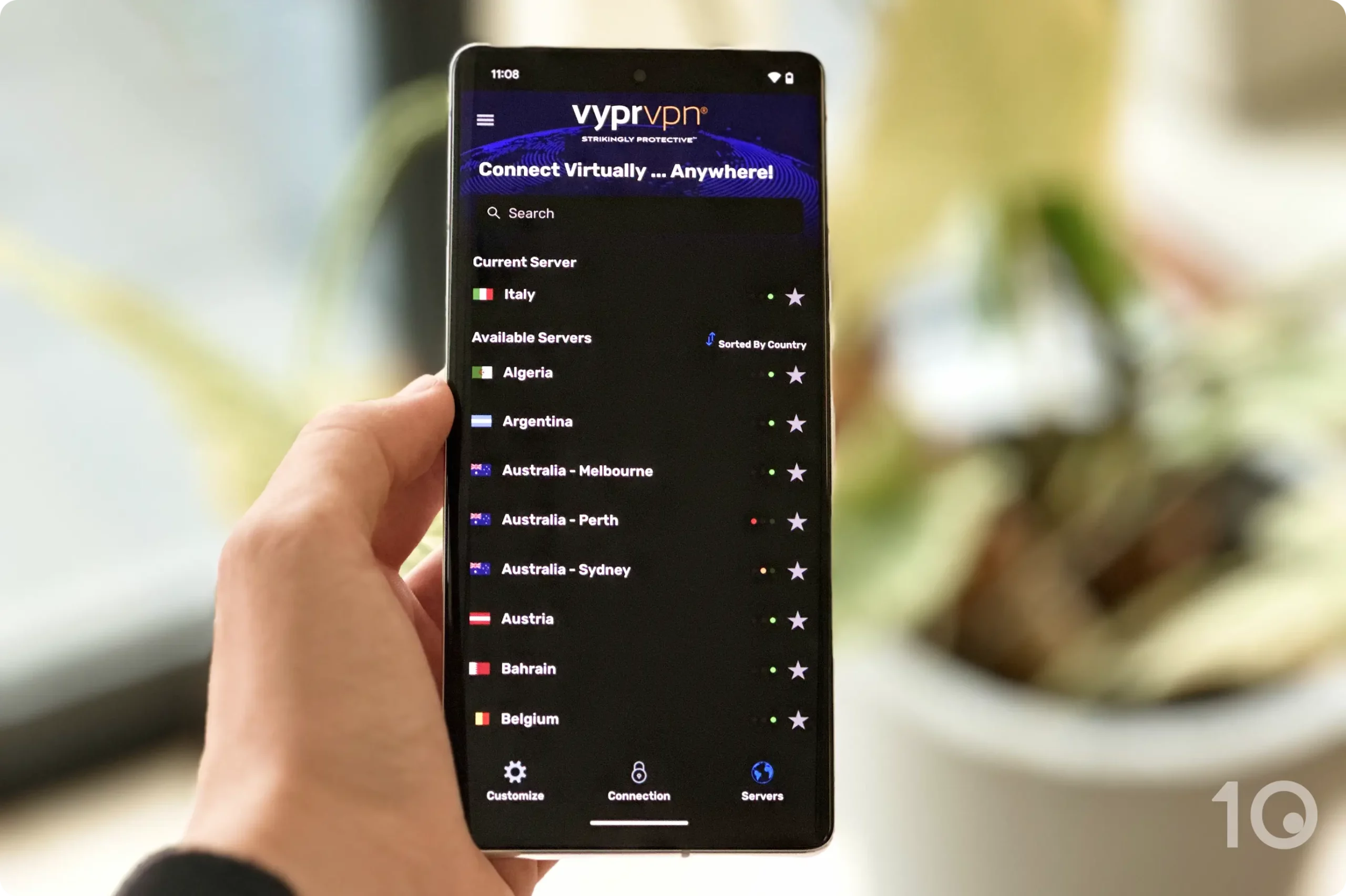 VyprVPN Server Network on Android