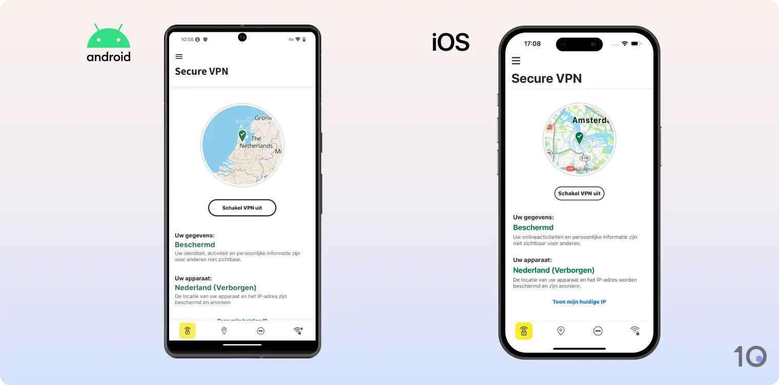 De Norton Secure VPN-apps voor Android en iOS