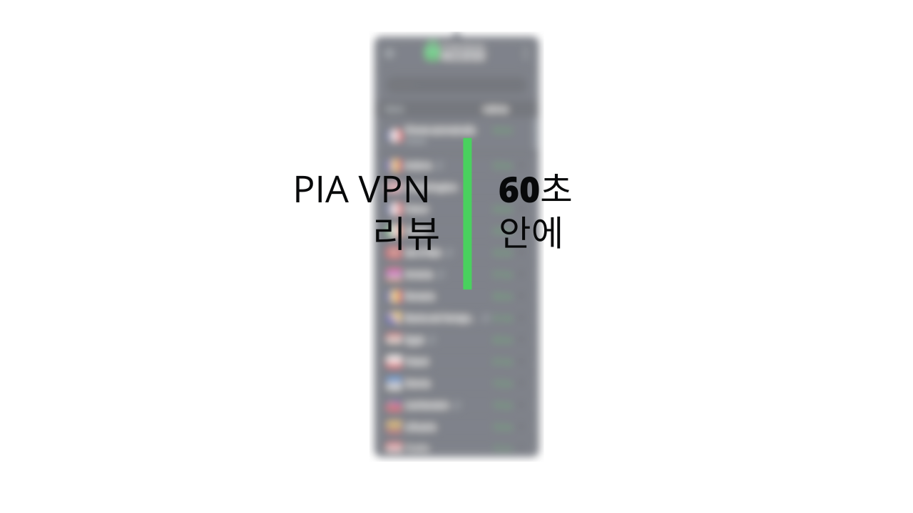Private Internet Access VPN: 60초 리뷰