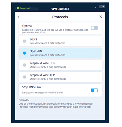 VPN Unlimited Protocols in our VPN Unlimited VPN review