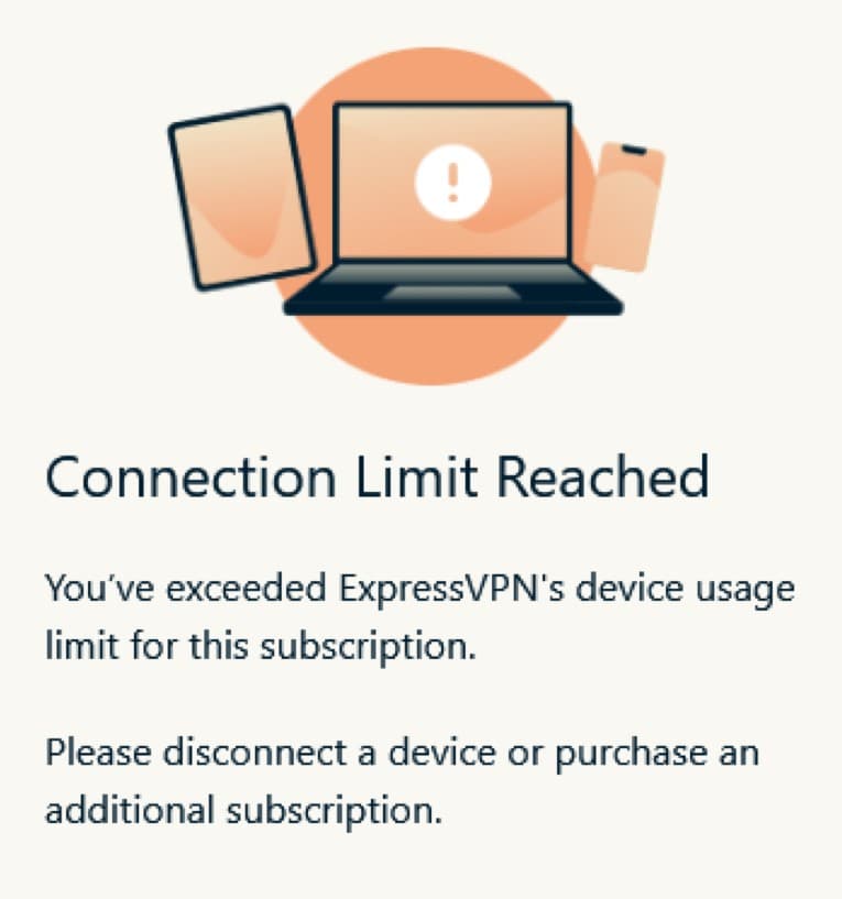 Límite de conexión de ExpressVPN