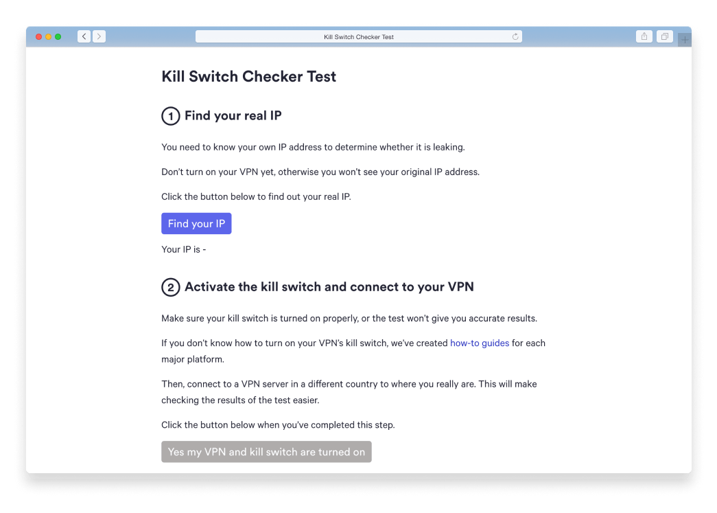 Prueba de Kill Switch de VPN